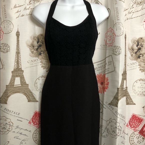 Little Black Halter Dress - Picture 2 of 7